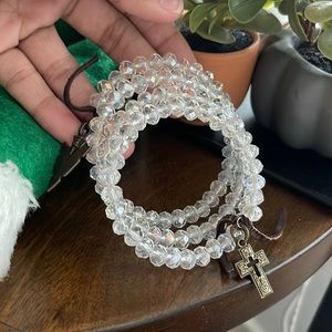 Clear Sparkly Beaded Western Bracelet